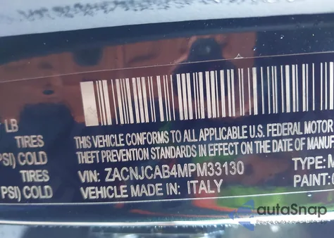 2021 Jeep Renegade Jeepster Fwd z USA, uszkodzony, nr VIN ZACNJCAB4MPM33130